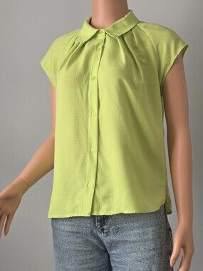 Rachel Roy Lime Green Cap Sleeve Blouse